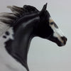 IF I WERE A GIRL - OOAK Black Tobiano/Overo Stock Horse 1/15