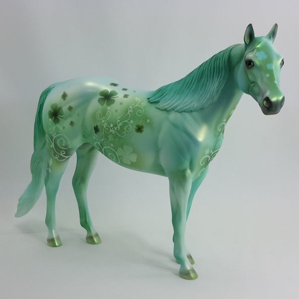 MC'LUCKY - Green Metallic Decorator Stock w/ Shamrocks St. Patrick's Day 1/15