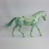 O&#39;LUCKY - Green Metallic Decorator Pony Model Horse with Shamrocks - 1/15