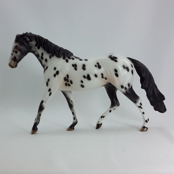 BLACK CAT - OOAK Black Leopard Appaloosa Pony 1/15