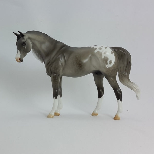 MEDIA - OOAK Gray Dapple Appaloosa Model Horse Pebbles - 1/15