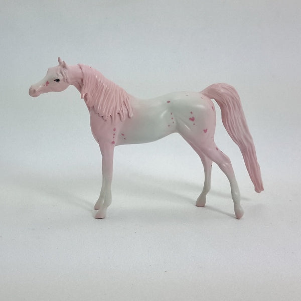 STRAWBERRY SHORTCAKE - Custom Arabian Model Horse - Chip Deco Hearts - 1/15