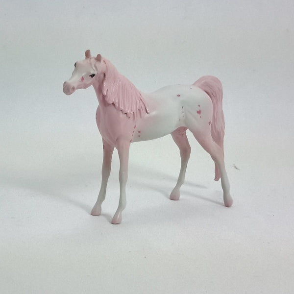 STRAWBERRY SHORTCAKE - Custom Arabian Model Horse - Chip Deco Hearts - 1/15