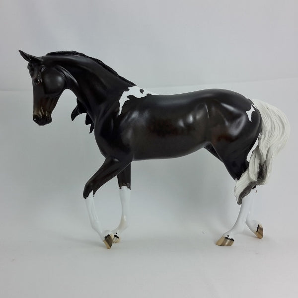STOCKS - OOAK Sunburnt Black Pinto Thoroughbred 1/15
