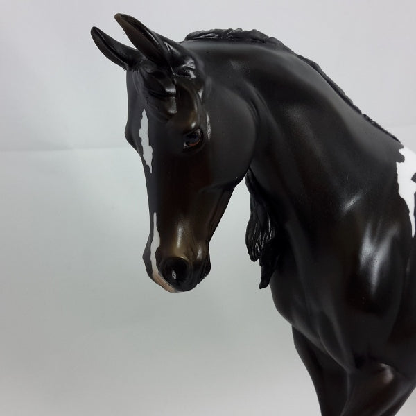 STOCKS - OOAK Sunburnt Black Pinto Thoroughbred 1/15