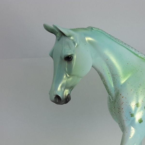 O'LUCKY  - Green Metallic Decorator Palouse w/ Shamrocks St. Patrick's Day 2/15