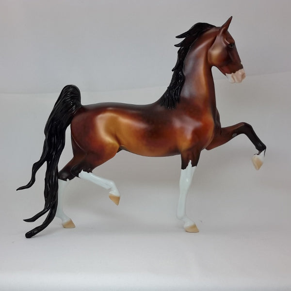 HEZA HEARTHROB - OOAK Bay Dapple Saddlebred 2/15