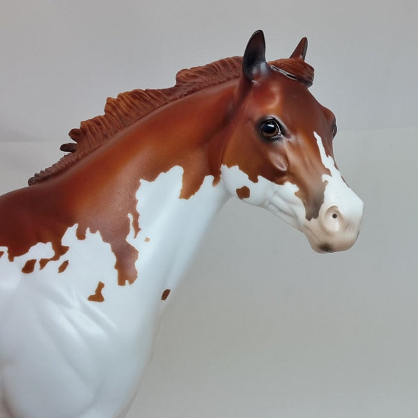 ADORING HEART - OOAK Chestnut Splash Paint Stock Horse 2/15