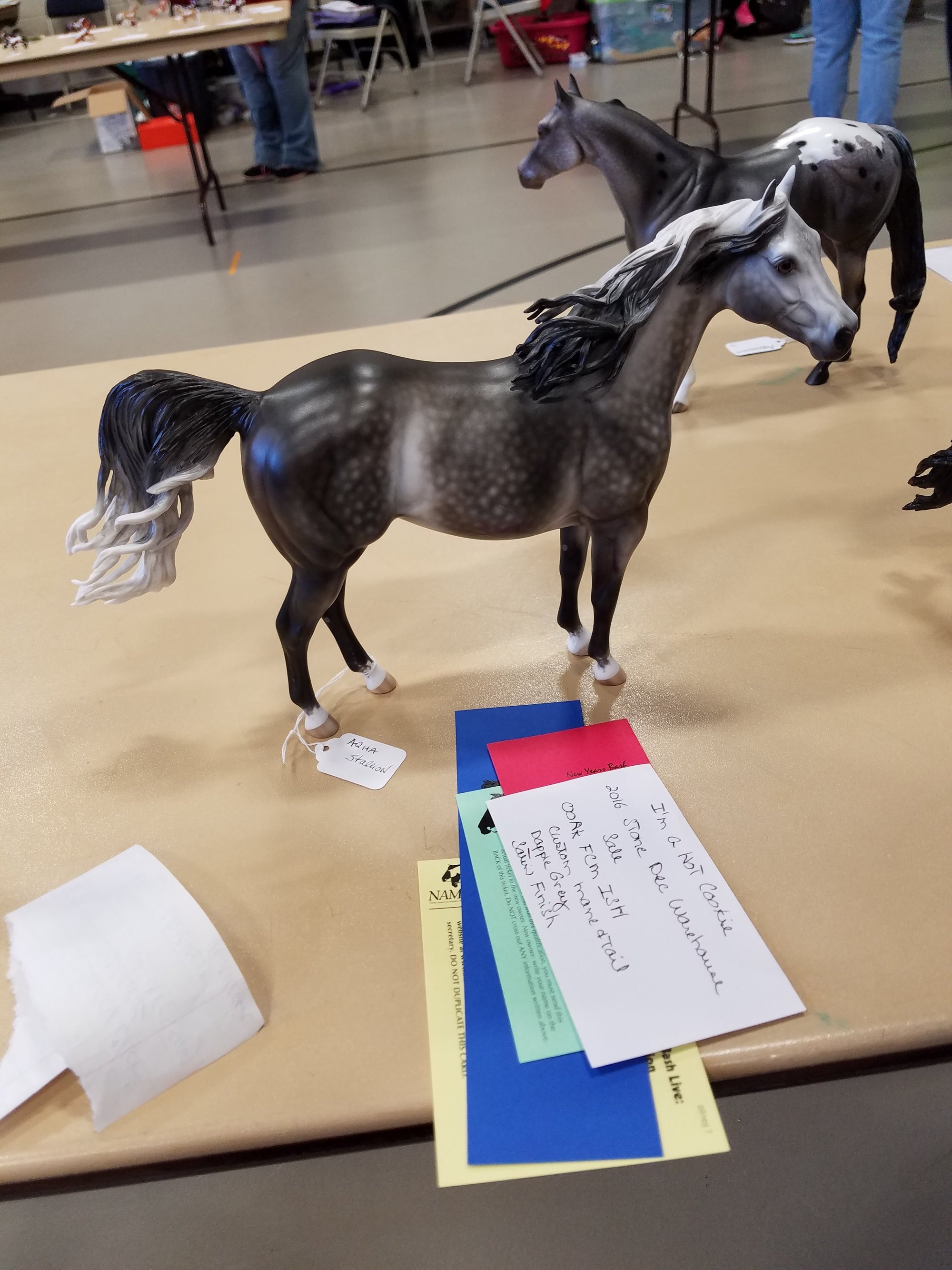 IM&#39; A HOT COOKIE-DAPPLE GREY ARABIAN ISH MODEL HORSE BY SHERYL LEISURE 11/30