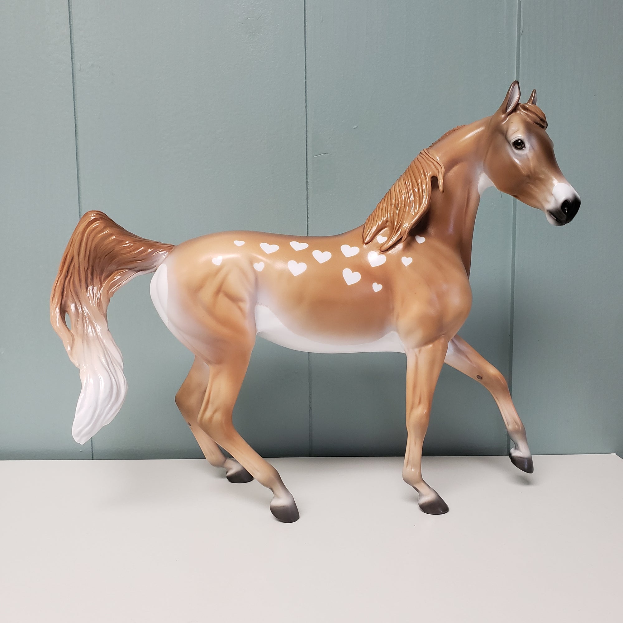 Fawn Over You OOAK Fawn Design W/ Hearts Deco Arabian Mare By Jess Hamill Val24