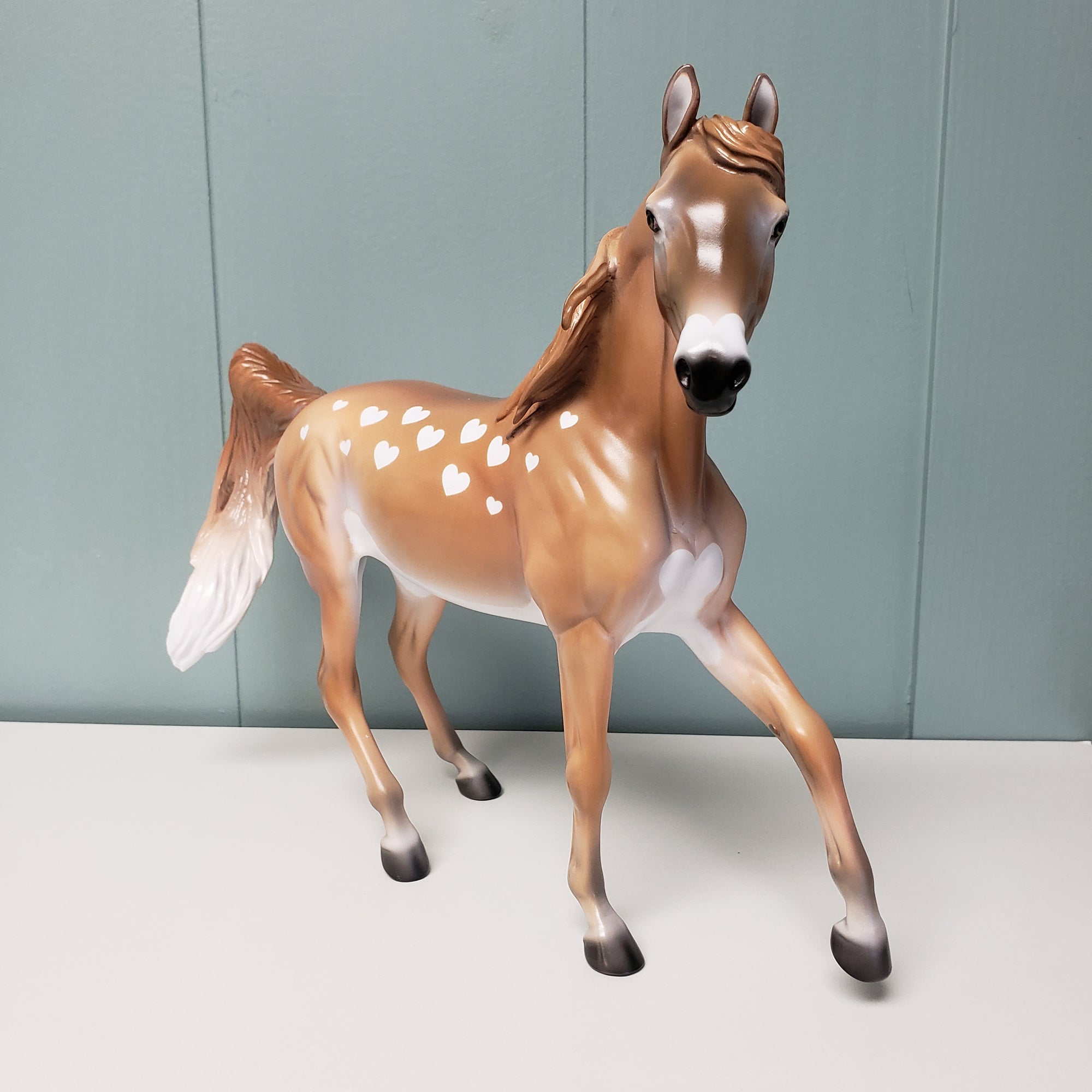 Fawn Over You OOAK Fawn Design W/ Hearts Deco Arabian Mare By Jess Hamill Val24