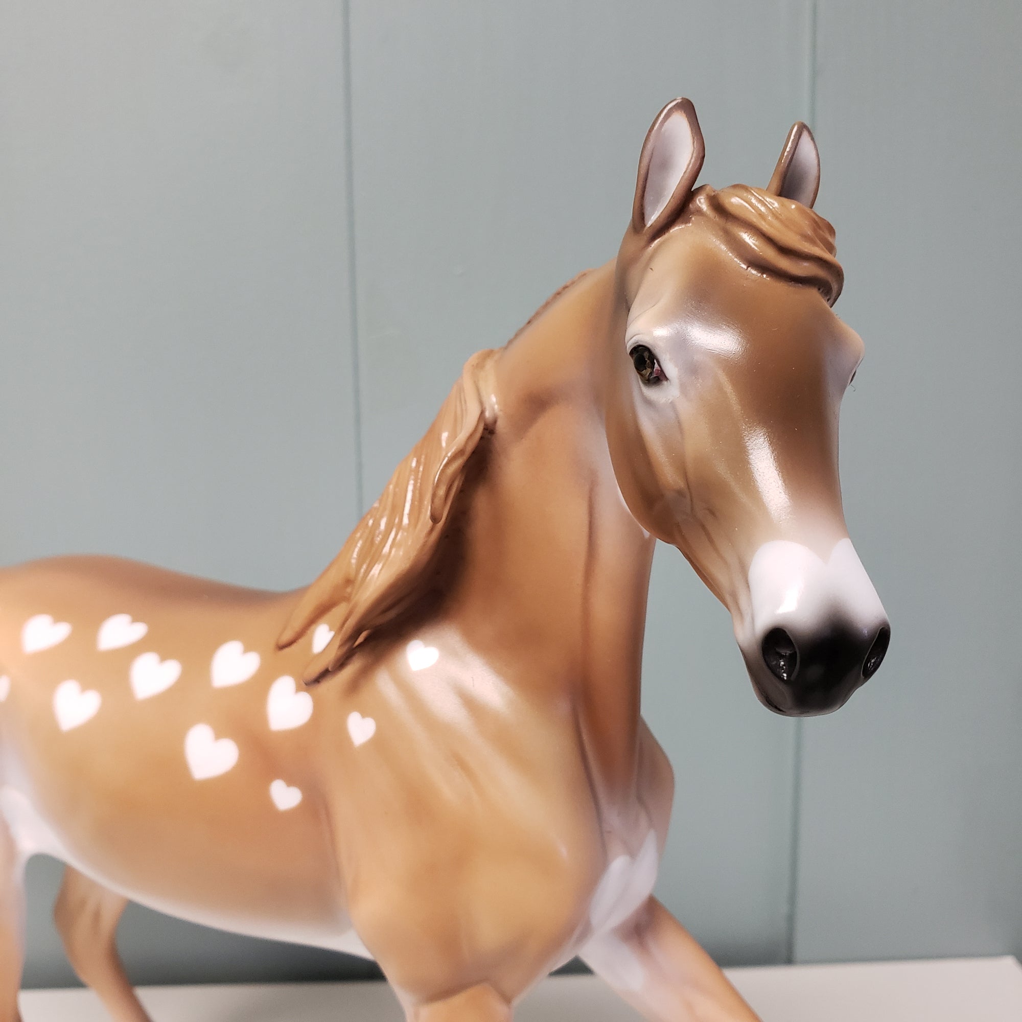 Fawn Over You OOAK Fawn Design W/ Hearts Deco Arabian Mare By Jess Hamill Val24