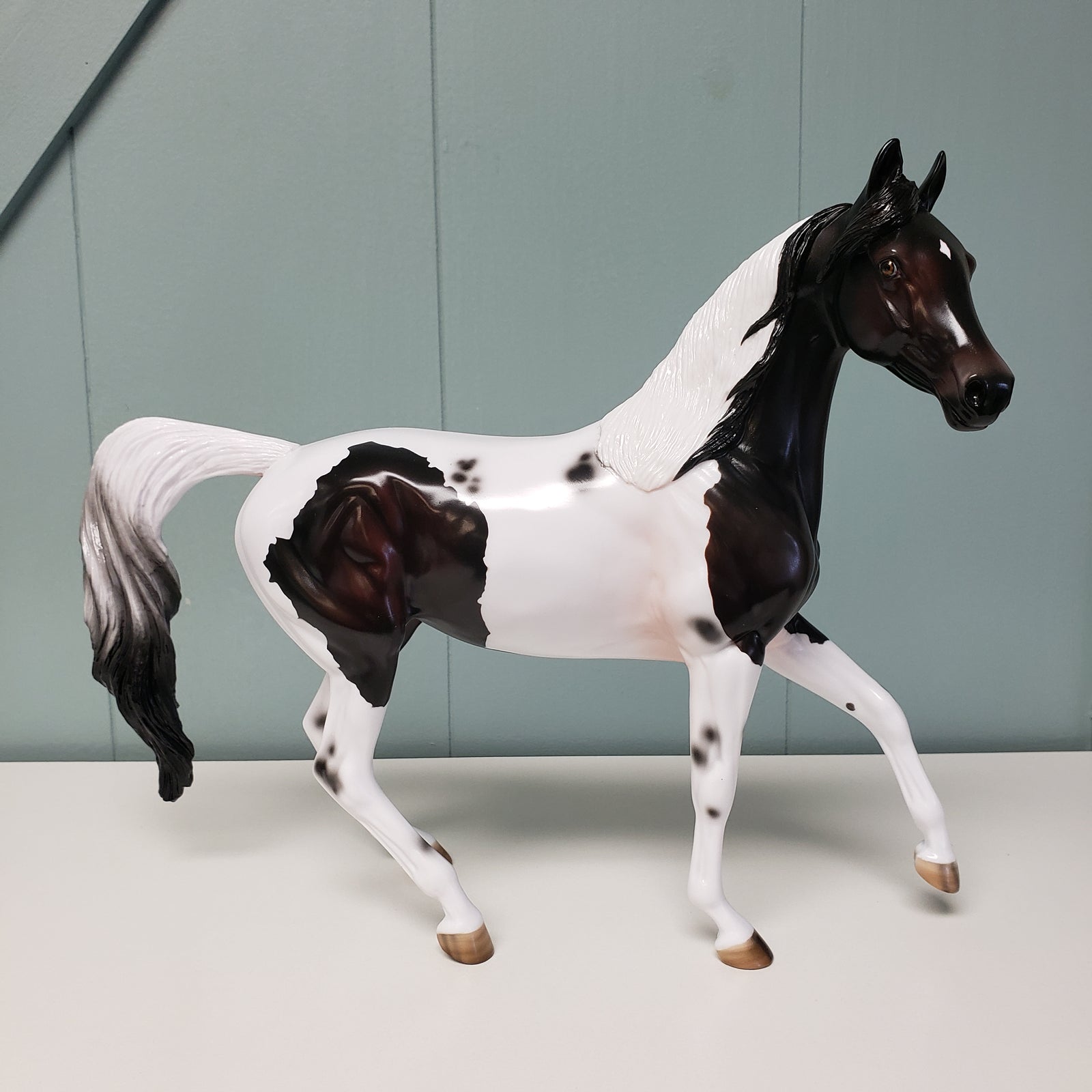 Mara LE-2 Black Tobiano W/ Cat Tracks Arabian Mare By Angela Marleau Val24