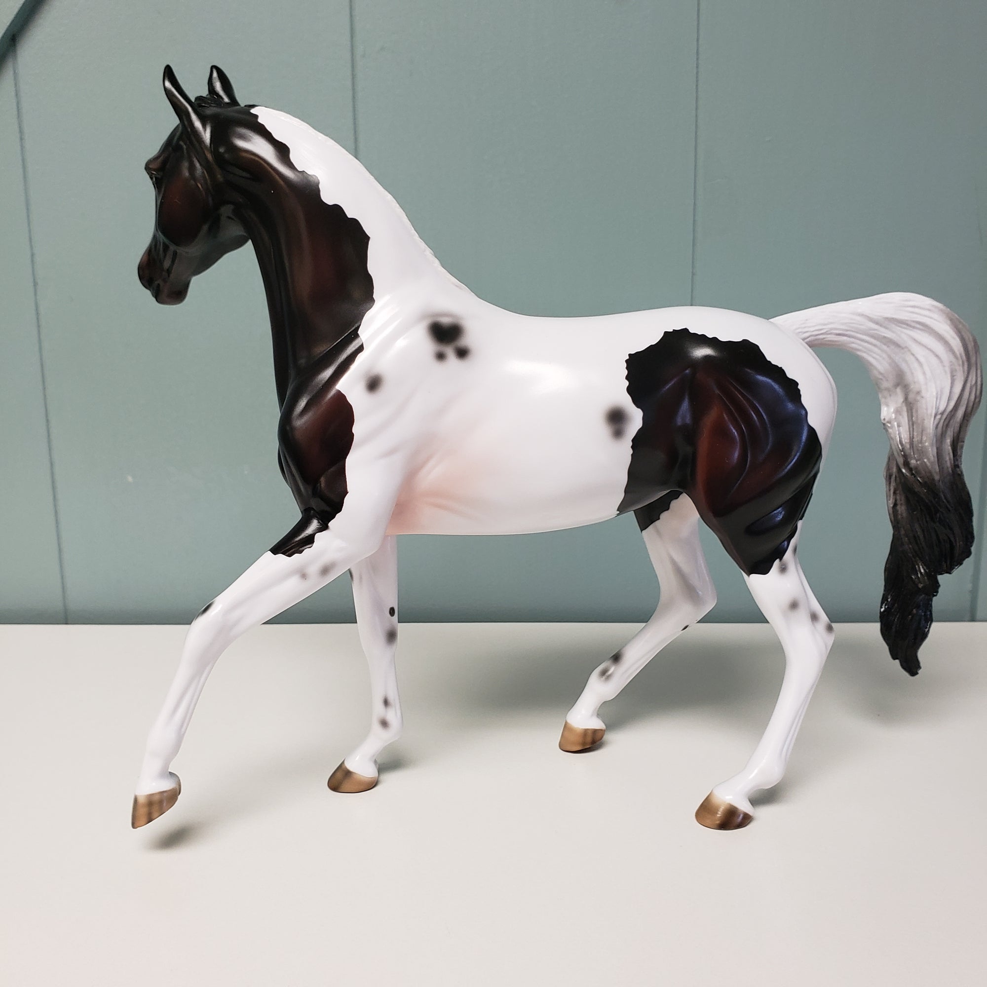 Mara LE-2 Black Tobiano W/ Cat Tracks Arabian Mare By Angela Marleau Val24