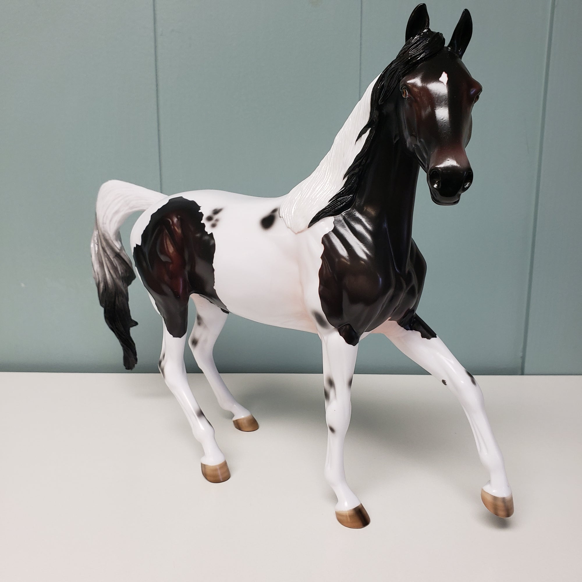 Mara LE-2 Black Tobiano W/ Cat Tracks Arabian Mare By Angela Marleau Val24