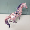 Sweet Tart OOAK Pink / Purple With Hearts and Flowers Deco Arabian Mare By Dawn Quick  Val24