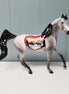 Affection OOAK Dappled Gray Glossy Deco W/ Horseback Mountain Scene Arabian Mare By Dawn Quick  Val24