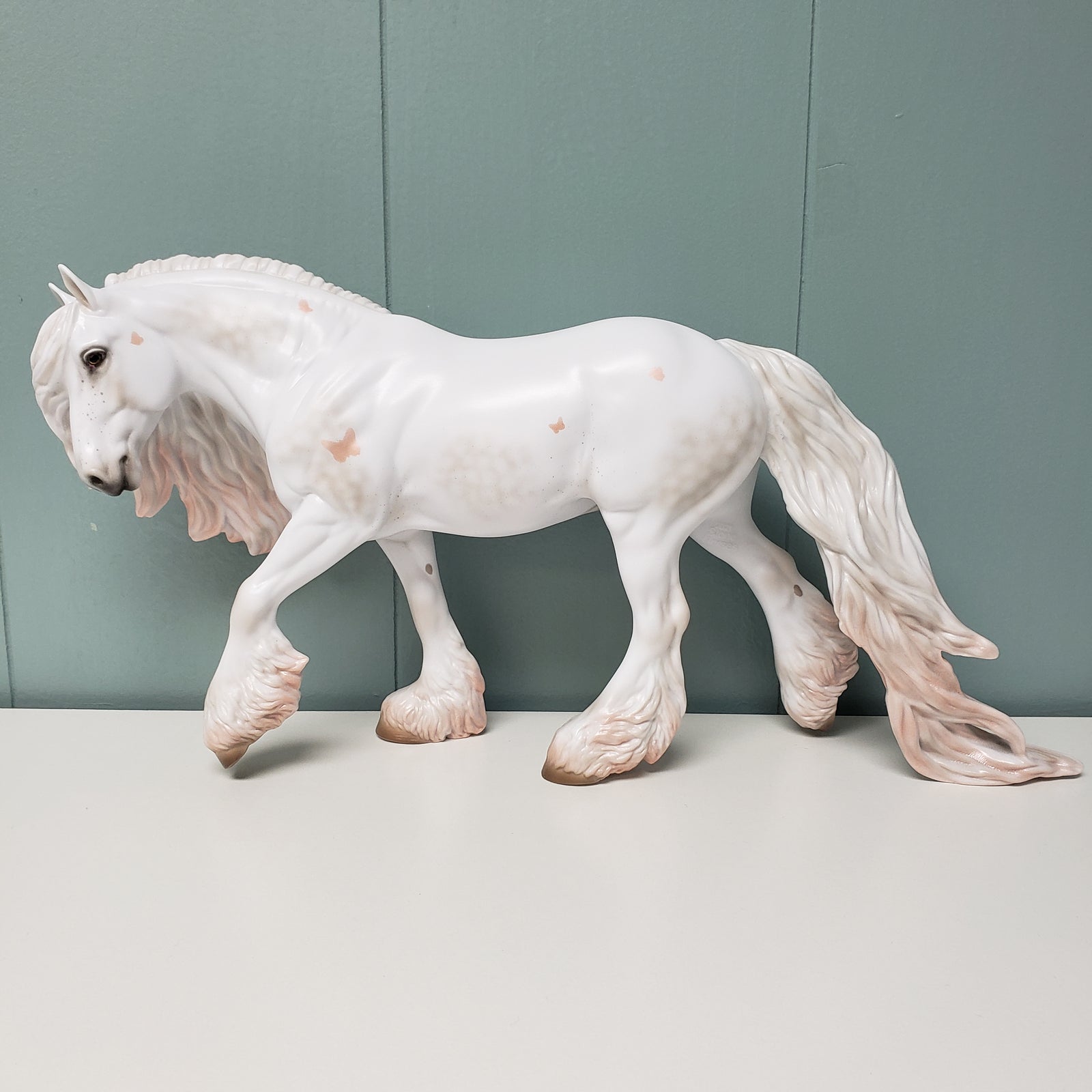 SAMPLE Unfurl Your Wings Dappled Grey Deco with Butterflies Irish Cob By Ashley Palmer SS624