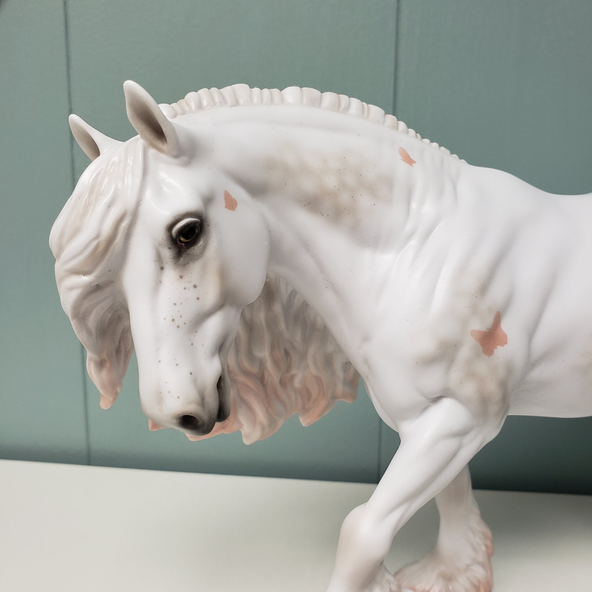 SAMPLE Unfurl Your Wings Dappled Grey Deco with Butterflies Irish Cob By Ashley Palmer SS624