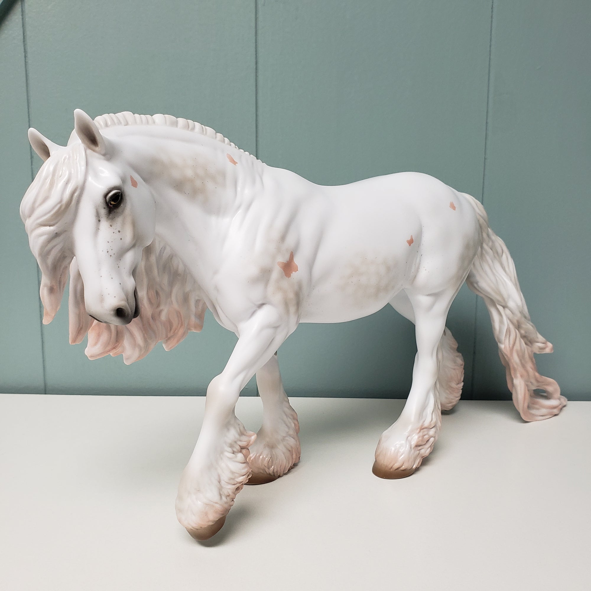 SAMPLE Unfurl Your Wings Dappled Grey Deco with Butterflies Irish Cob By Ashley Palmer SS624