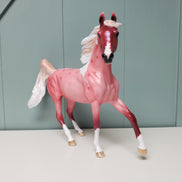 Always On My Mind OOAK Flaxen Red/Pink Roan Tobiano Deco Arabian Mare By Ellen Robbins Val24