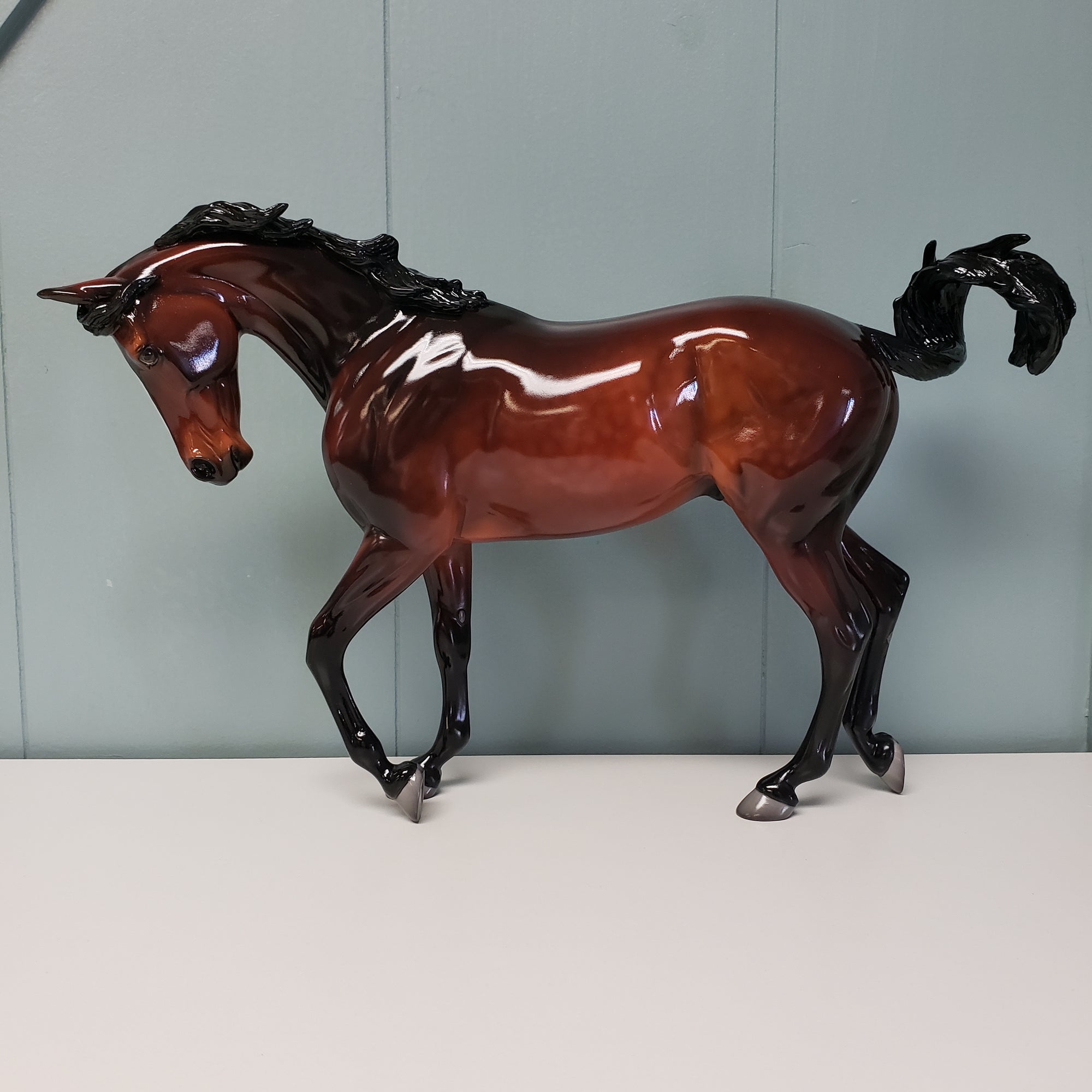 Sorry For Party Rocking OOAK Glossy Dappled Bay Thoroughbred  By Jess Hamill Feb 2024