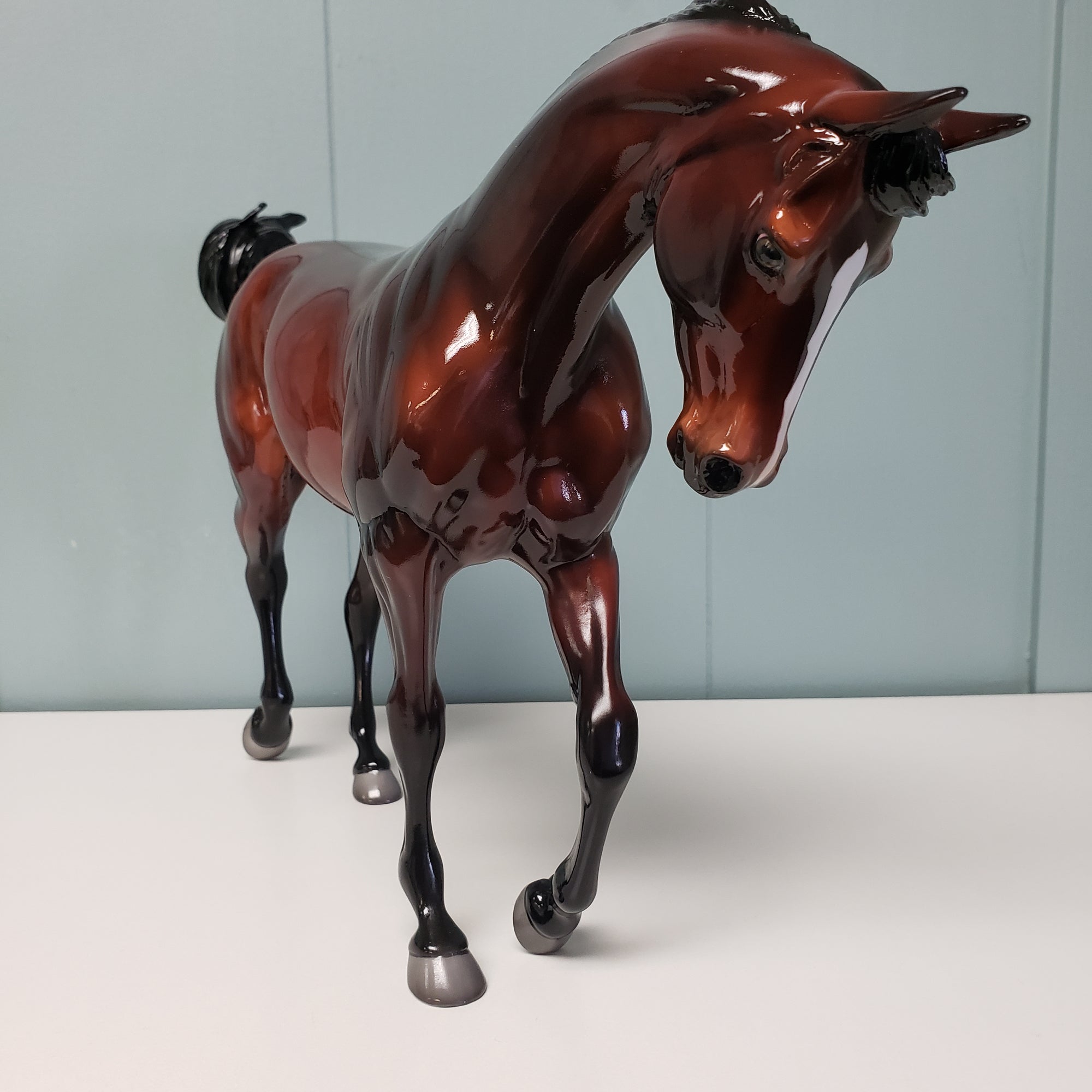 Sorry For Party Rocking OOAK Glossy Dappled Bay Thoroughbred  By Jess Hamill Feb 2024