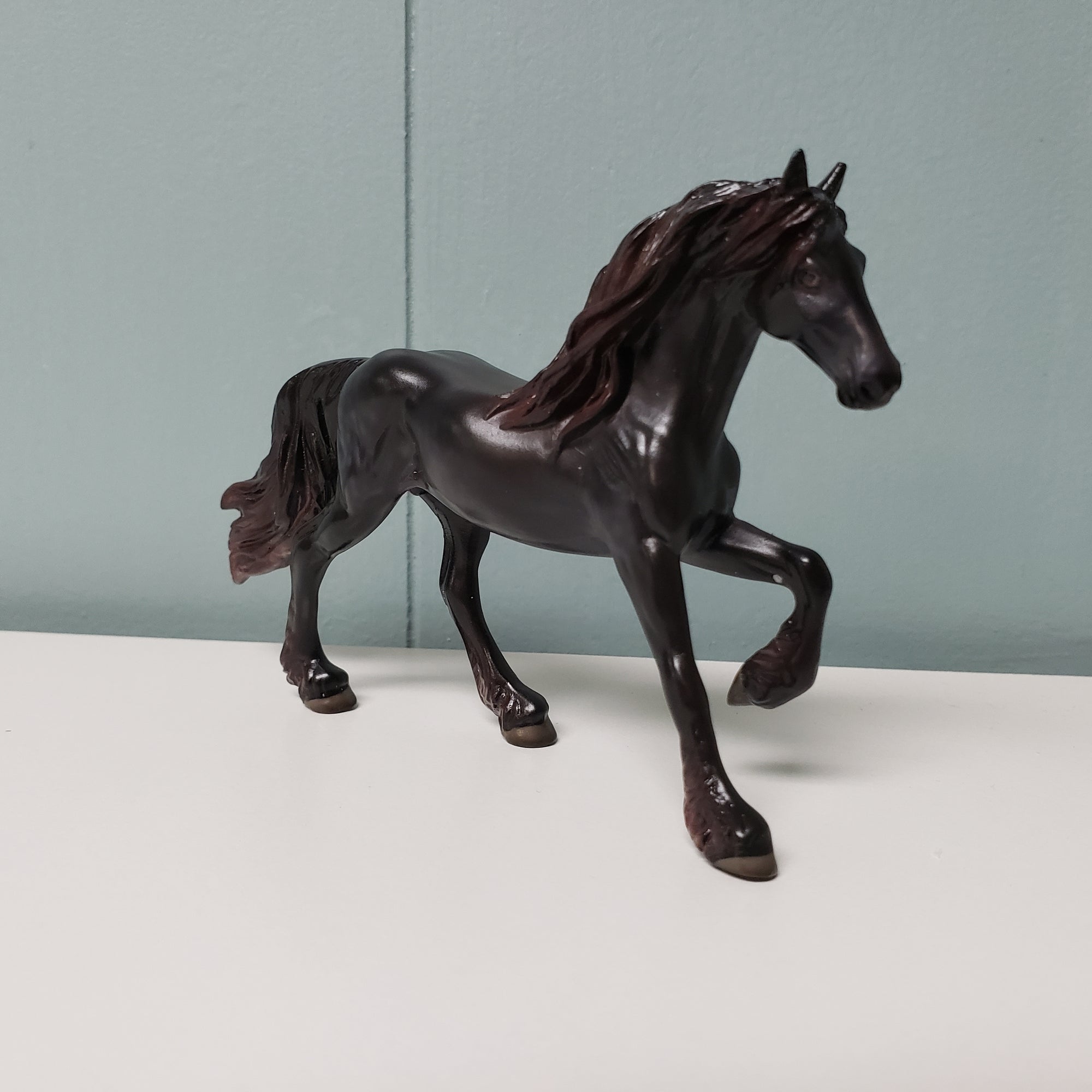 Beau OOAK Dappled Black Friesian Chip By Jess Hamill Val24