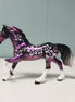 Beauty OOAK Purple W/ White Flowers Deco Friesian Chip By Dawn Quick Val24