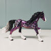 Beauty OOAK Purple W/ White Flowers Deco Friesian Chip By Dawn Quick Val24