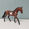 Chocolate Love OOAK Deco Bay w/ Heart Markings Warmblood Chip By Angela Marleau Val24