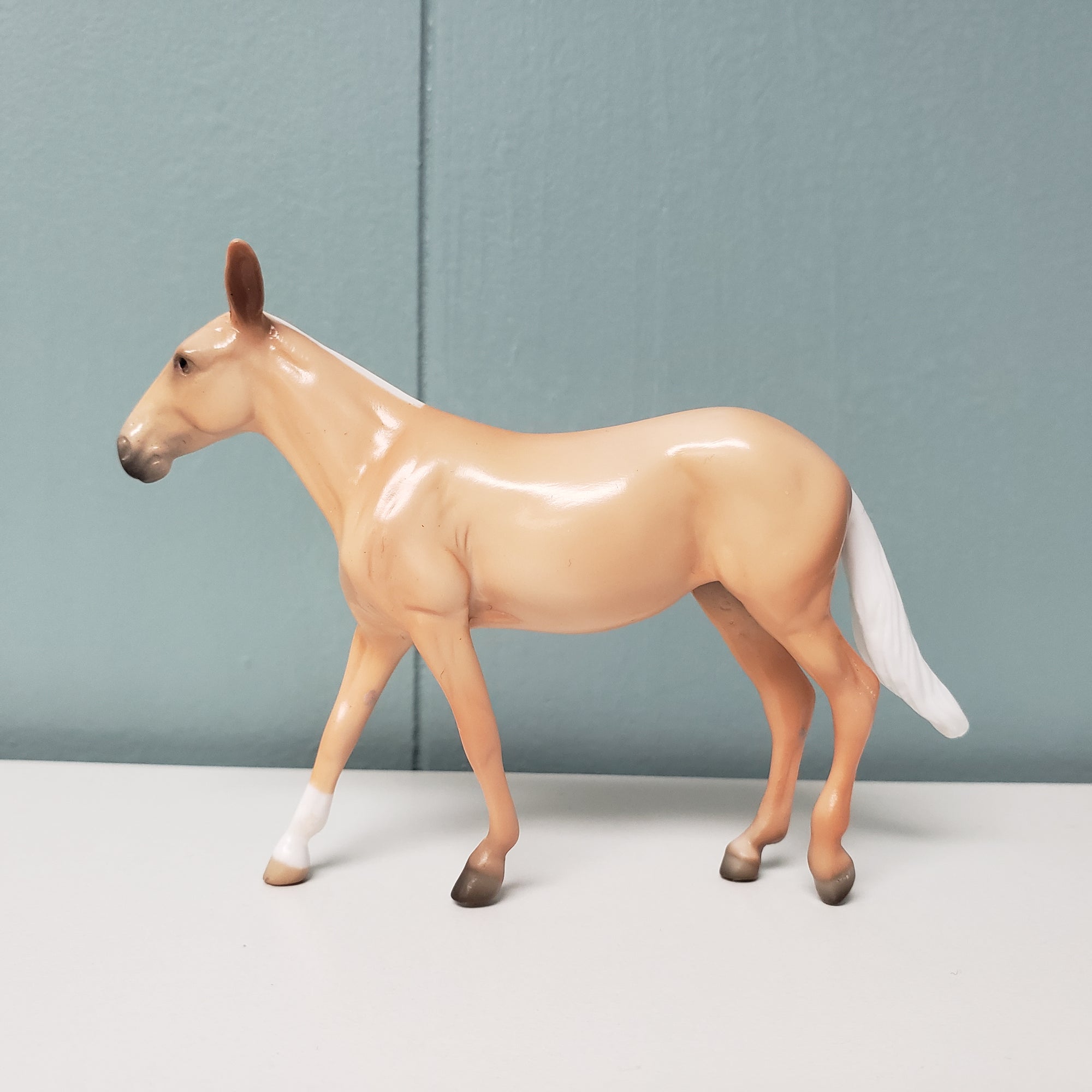 Carmel Cream OOAK Palomino Mule Chip By Angela Marleau Val24