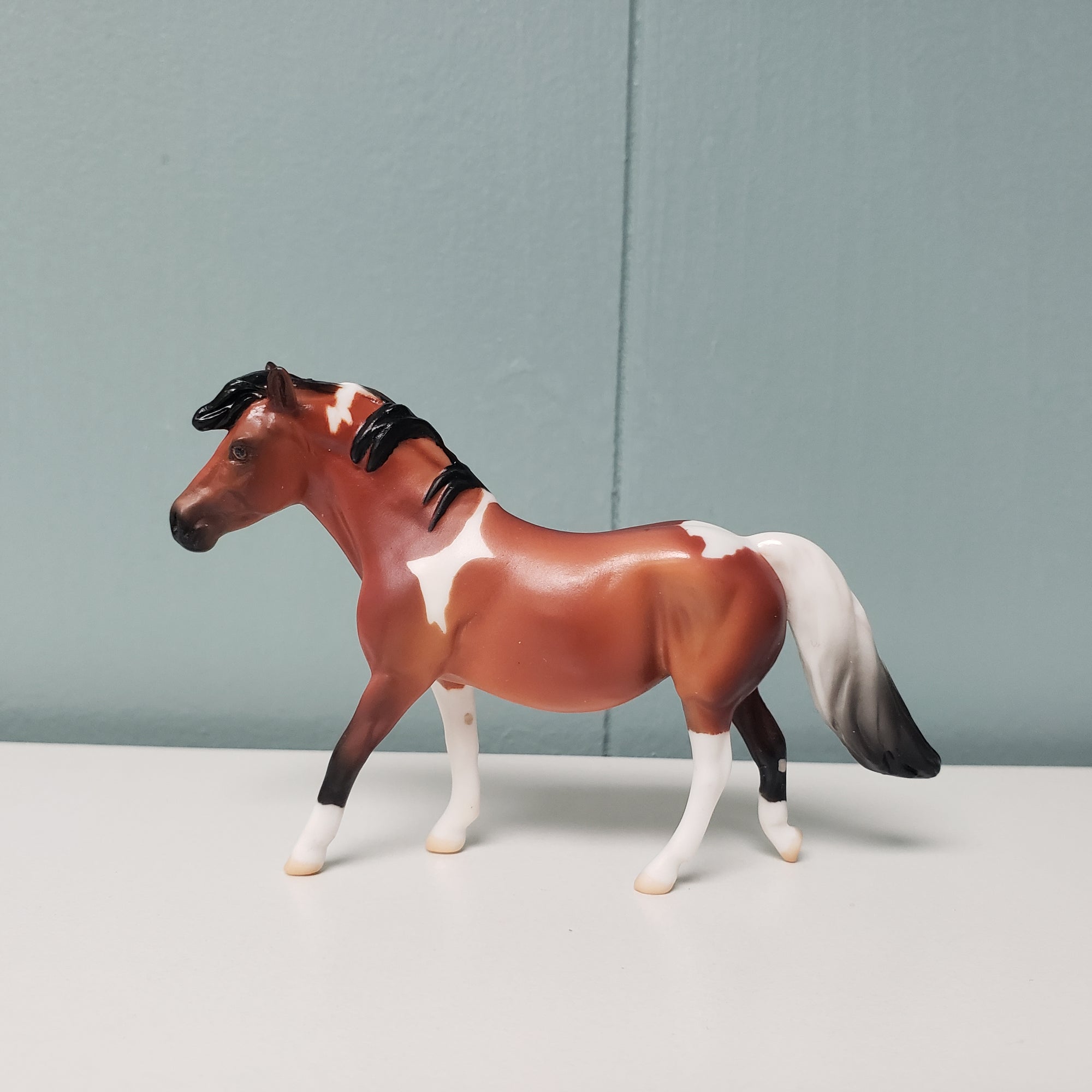 Pookie OOAK Bay Tobiano Pony Chip By  Angela Marleau  Val24