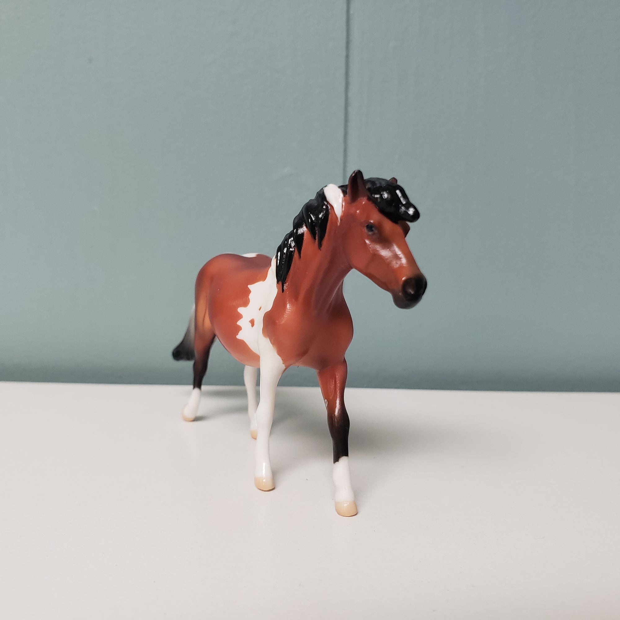 Pookie OOAK Bay Tobiano Pony Chip By  Angela Marleau  Val24