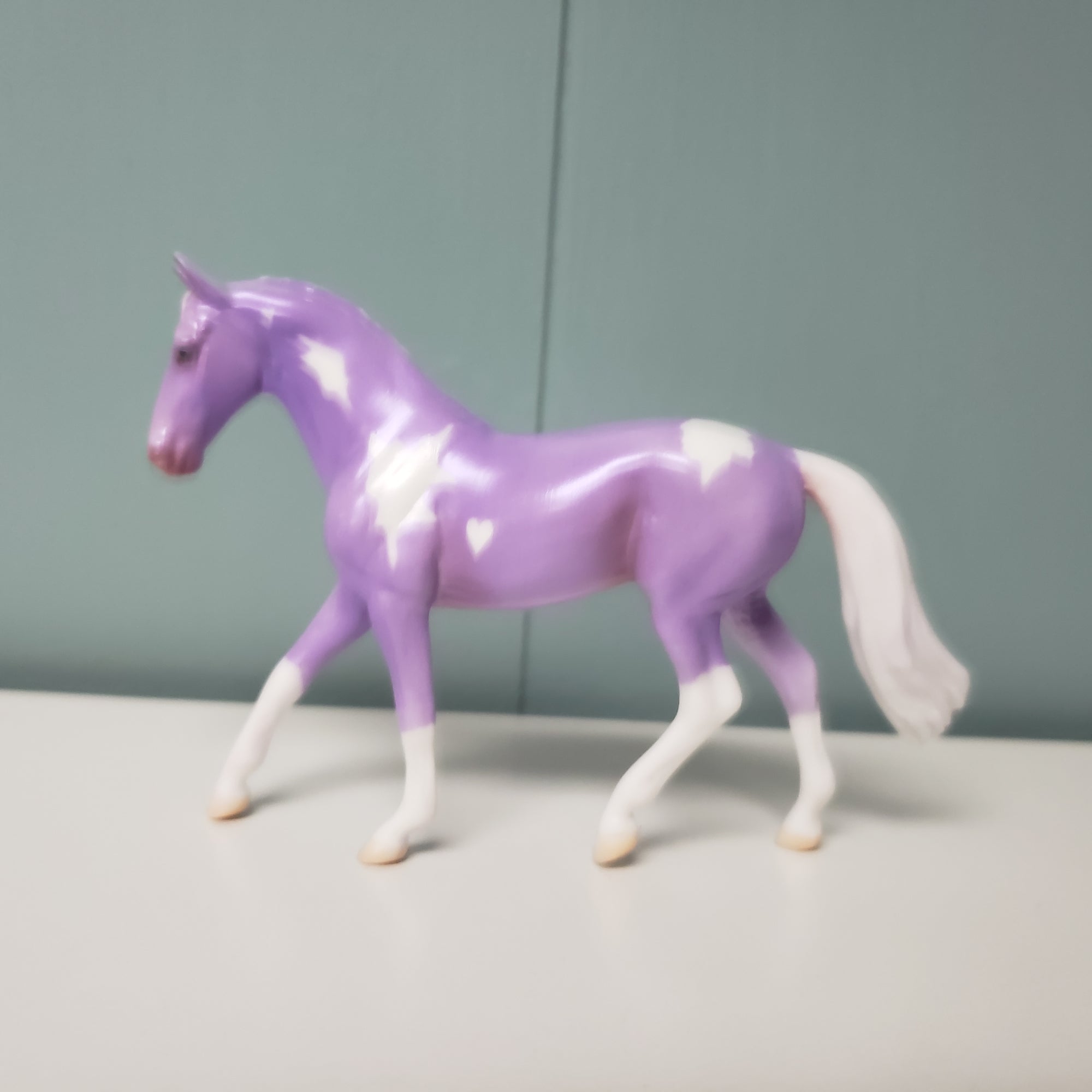 You Got Me OOAK Deco Purple Overo Warmblood Chip By Angela Marleau Val24