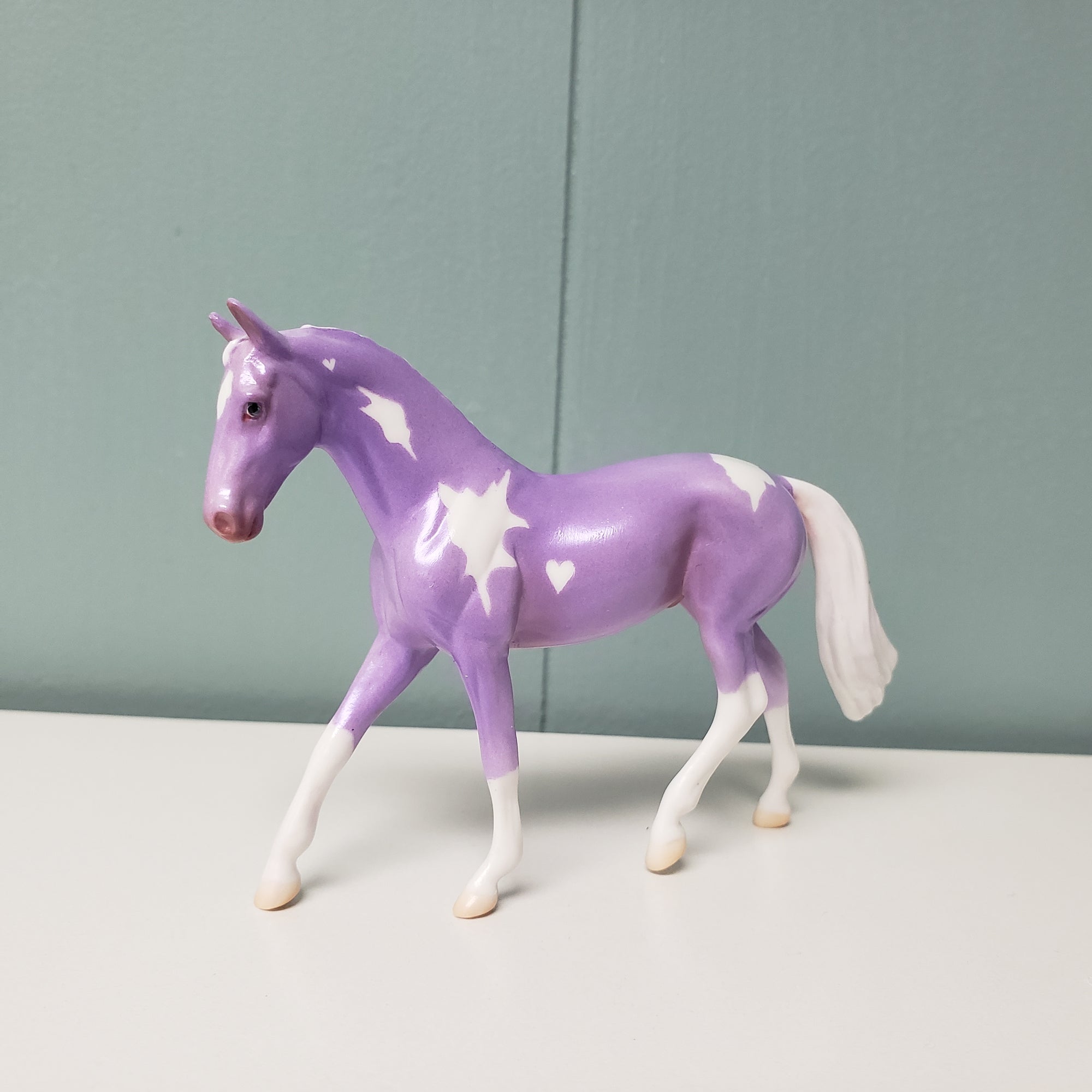 You Got Me OOAK Deco Purple Overo Warmblood Chip By Angela Marleau Val24