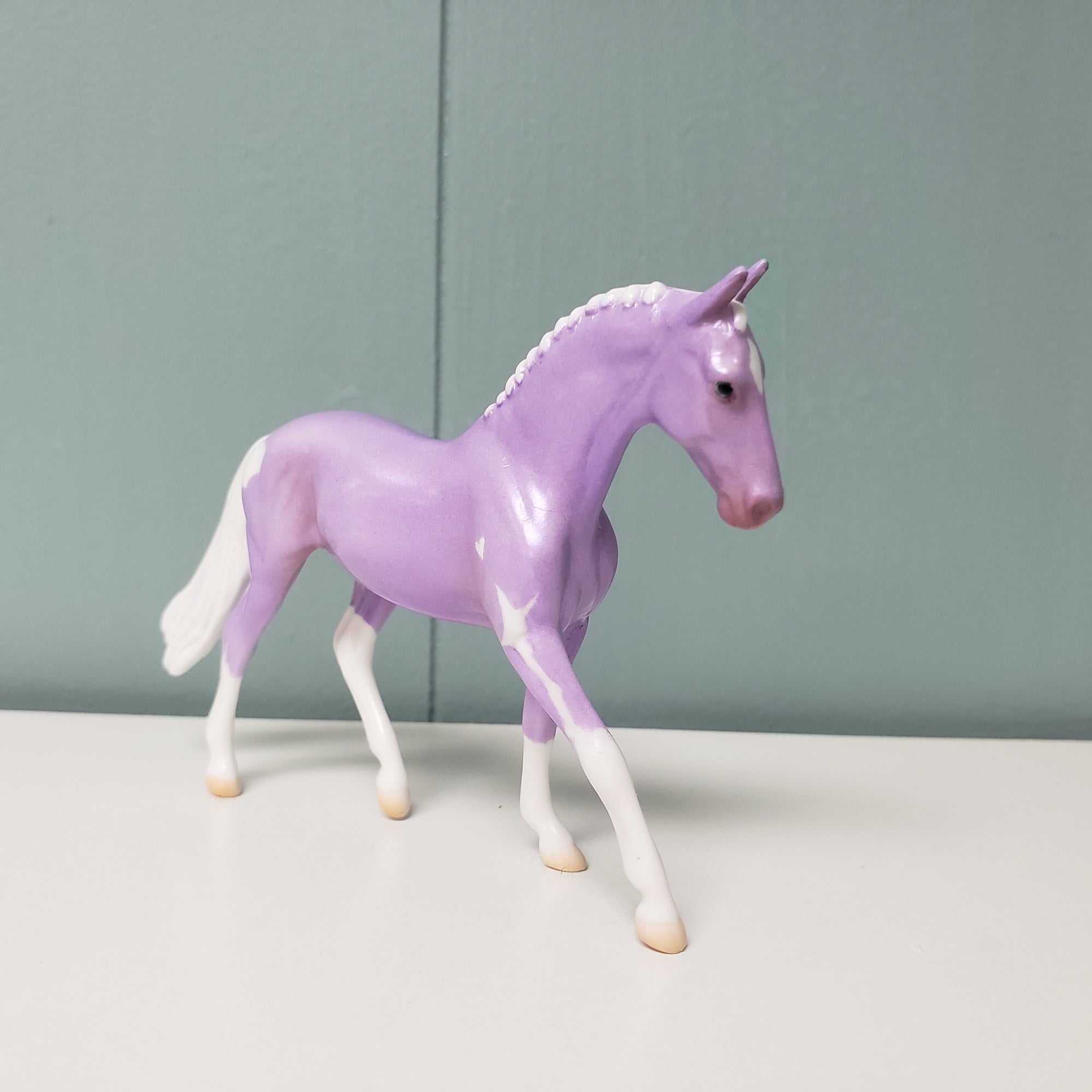 You Got Me OOAK Deco Purple Overo Warmblood Chip By Angela Marleau Val24