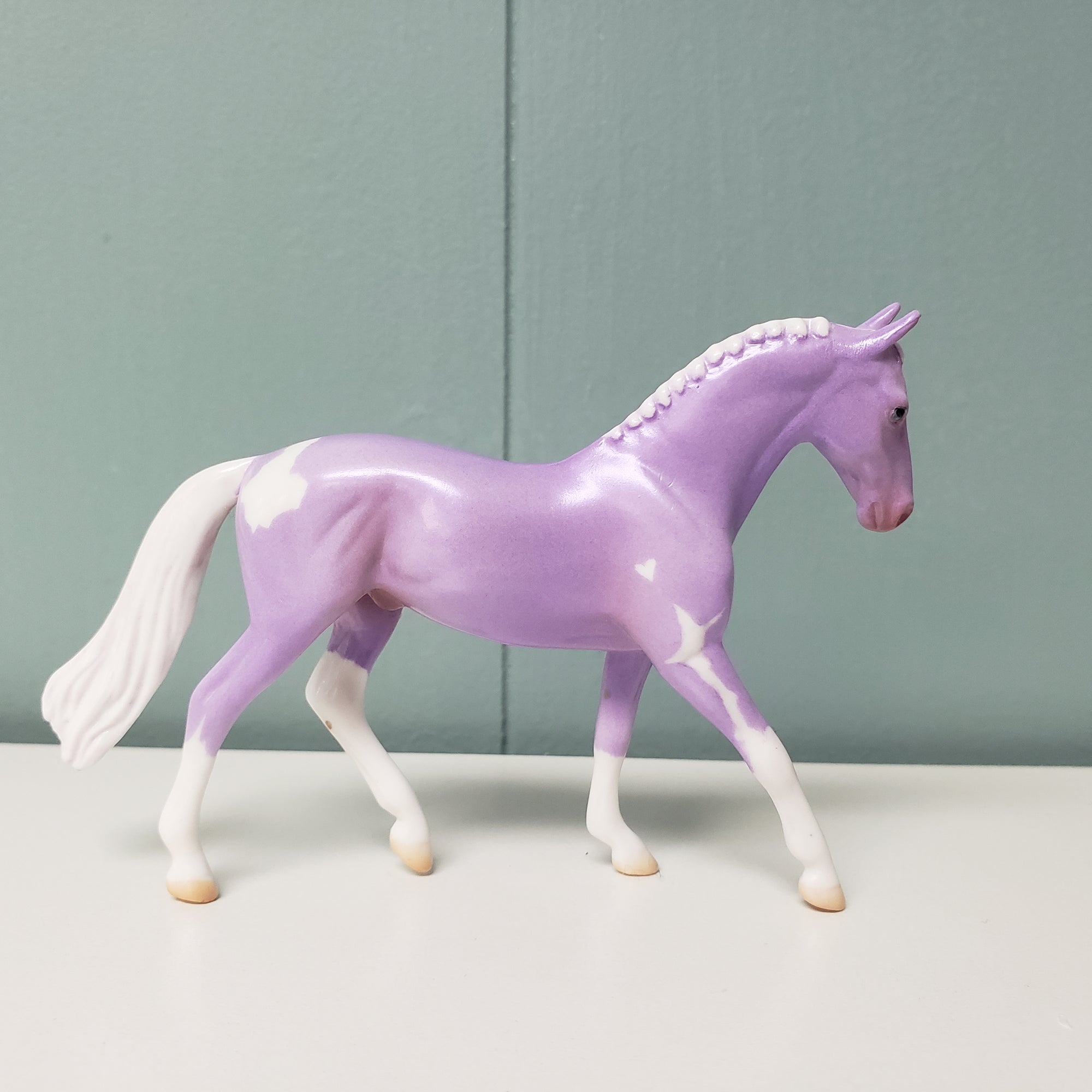 You Got Me OOAK Deco Purple Overo Warmblood Chip By Angela Marleau Val24