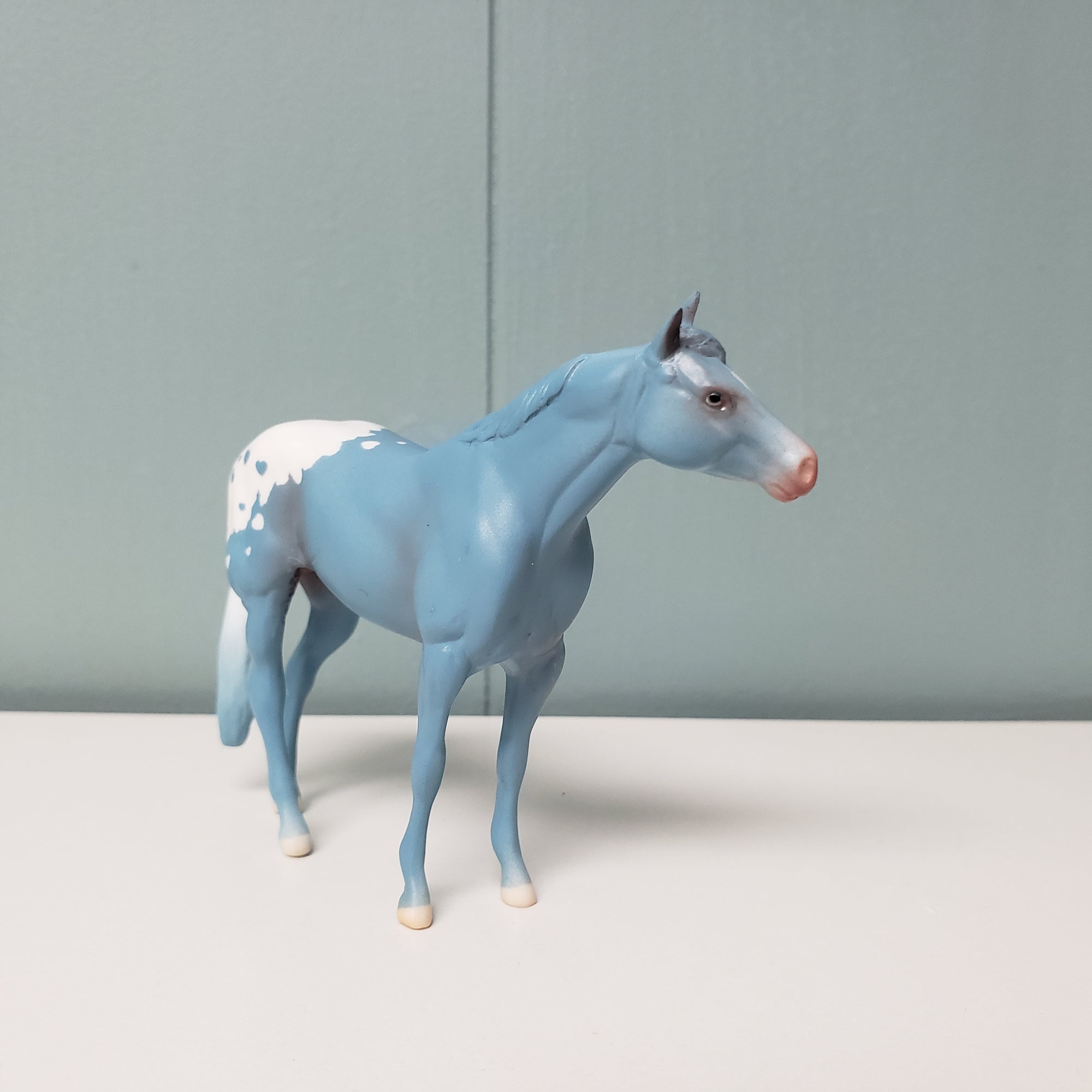 Love Buns OOAK Deco Wedgewood Heart Appaloosa Stock Chip By Angela Marleau Val24