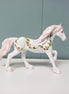 Hearts And Roses OOAK Deco White/Pink w/ Rose Vines Friesian Chip By Andrea Thomason Val24