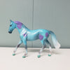 Mended Love OOAK Deco Blue &amp; Purple Pastel Warmblood Chip By Jess Hamill Val24