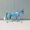 Mended Love OOAK Deco Blue &amp; Purple Pastel Warmblood Chip By Jess Hamill Val24