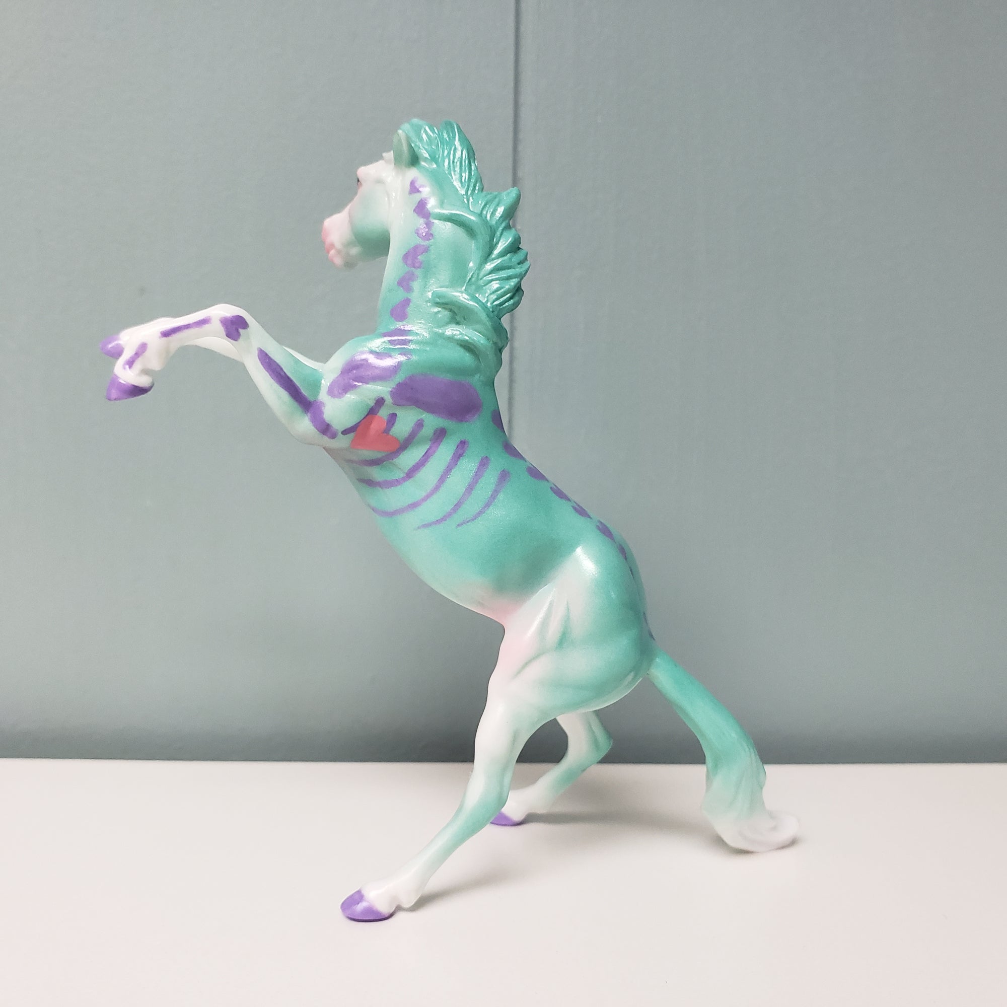 Forevermore OOAK Deco Green / Purple Pastel Rearing Chip By Jess Hamill Val24