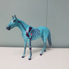 Love Of My Life OOAK Deco  Blue &amp; Purple Pastel Thoroughbred Chip By Jess Hamill Val24