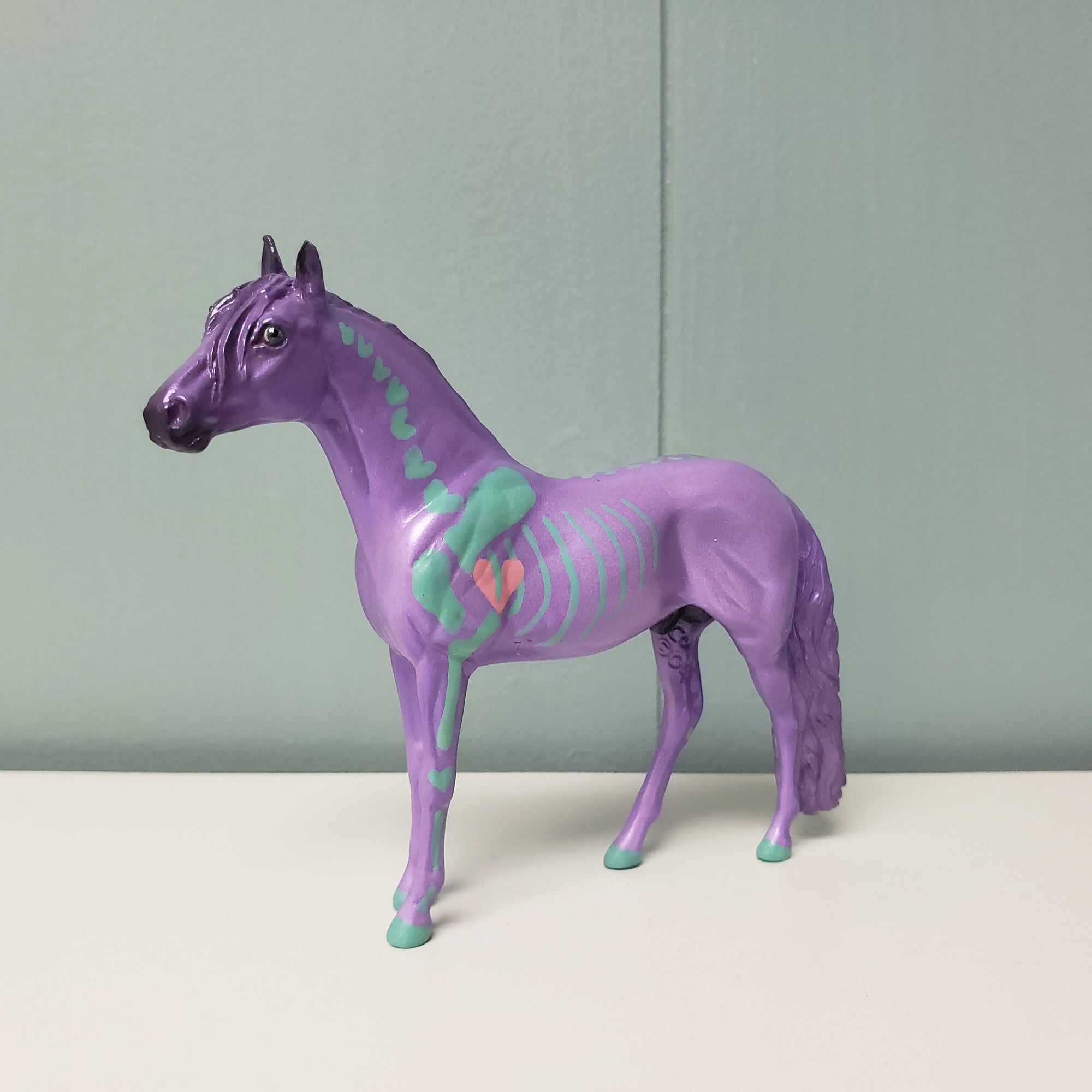 Till Death OOAK Deco Purple / Green Pastel Andalusian Chip By Jess Hamill Val24