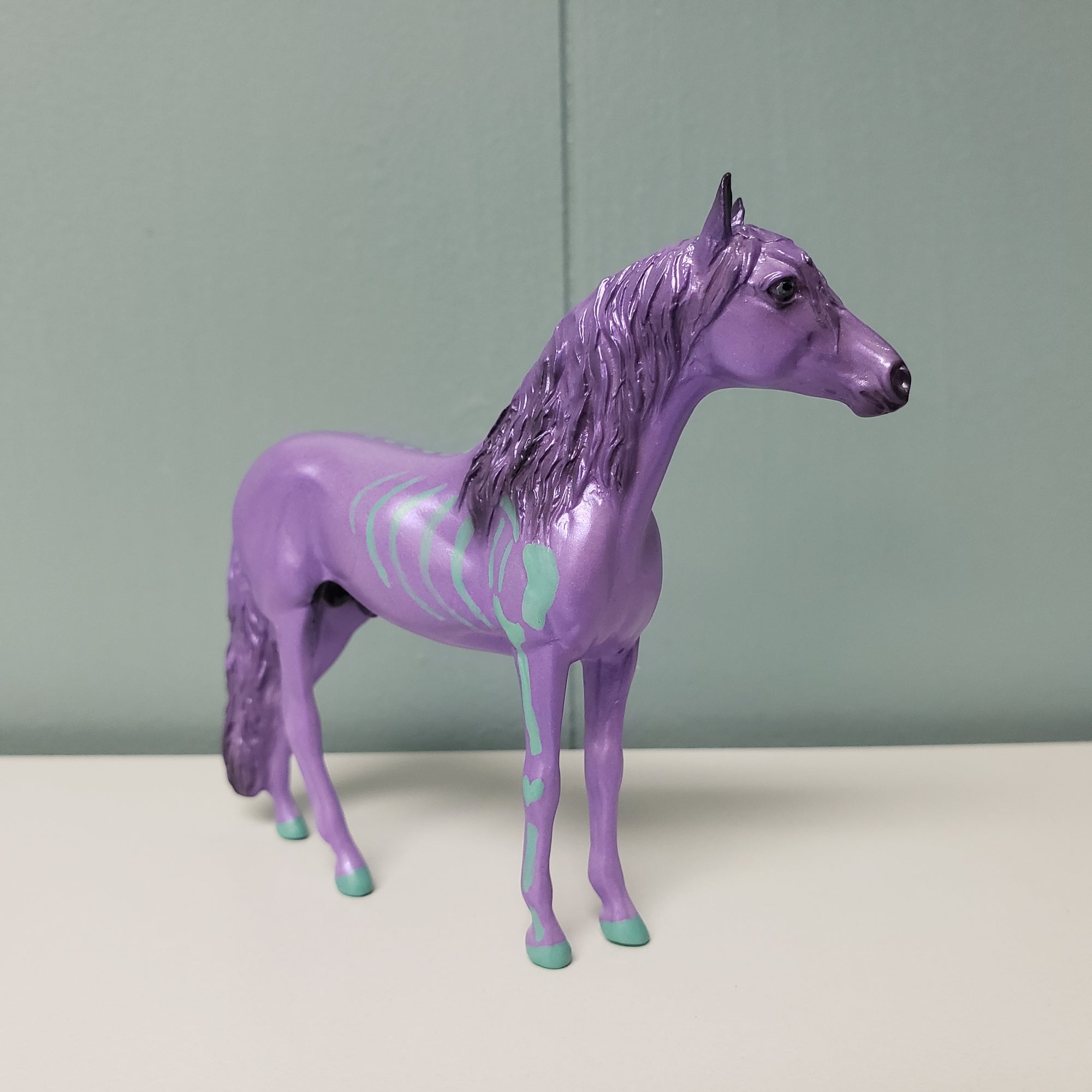 Till Death OOAK Deco Purple / Green Pastel Andalusian Chip By Jess Hamill Val24