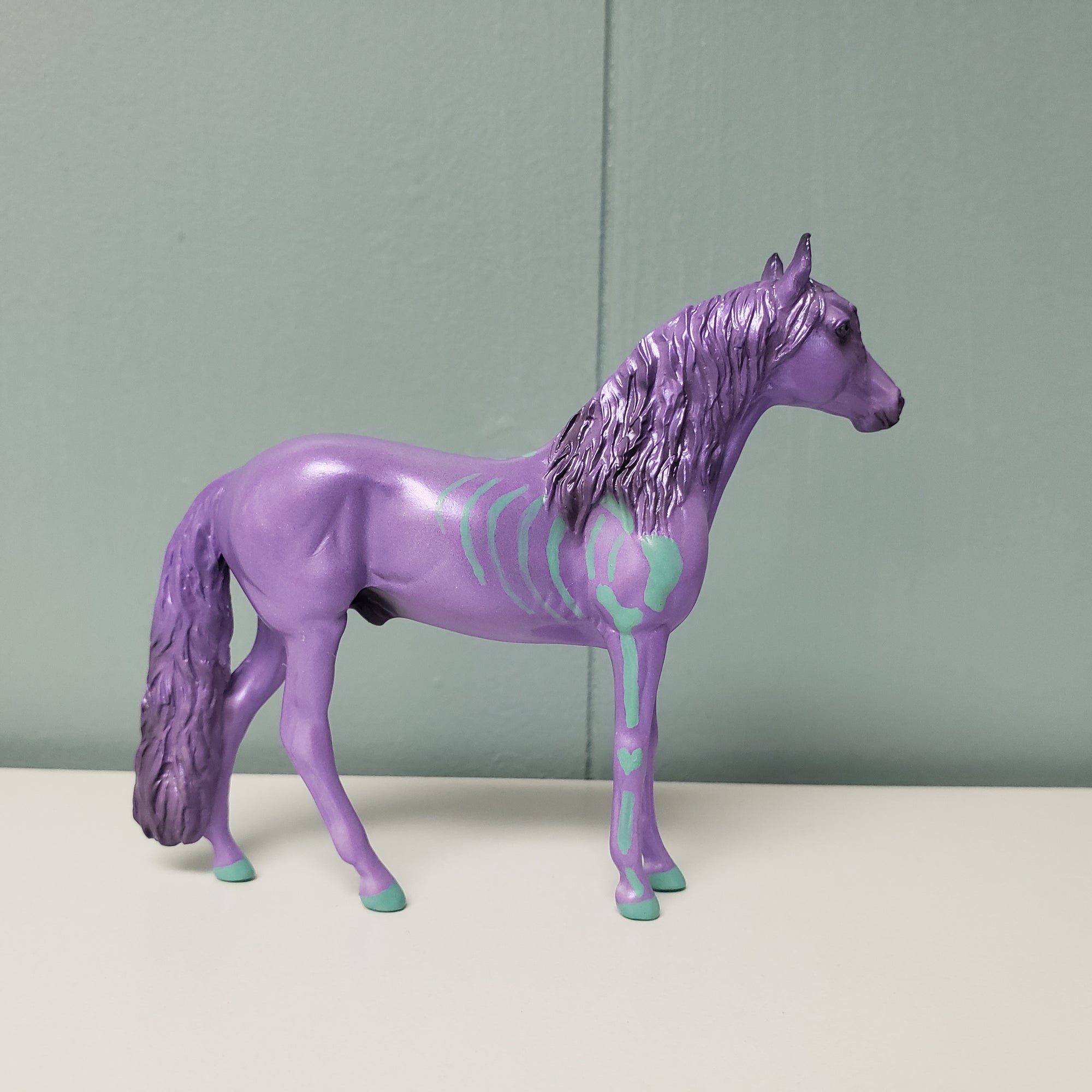 Till Death OOAK Deco Purple / Green Pastel Andalusian Chip By Jess Hamill Val24