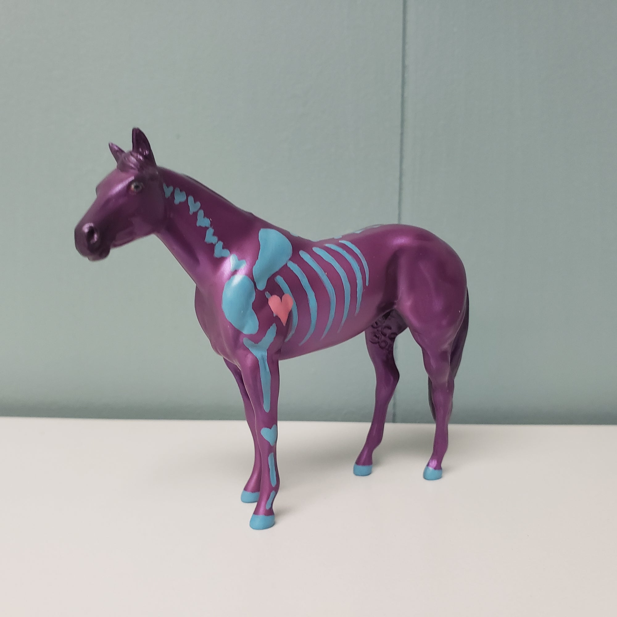 Love Of My Death OOAK Deco Purple &amp; Blue Pastel  Stock Chip By Jess Hamill Val24