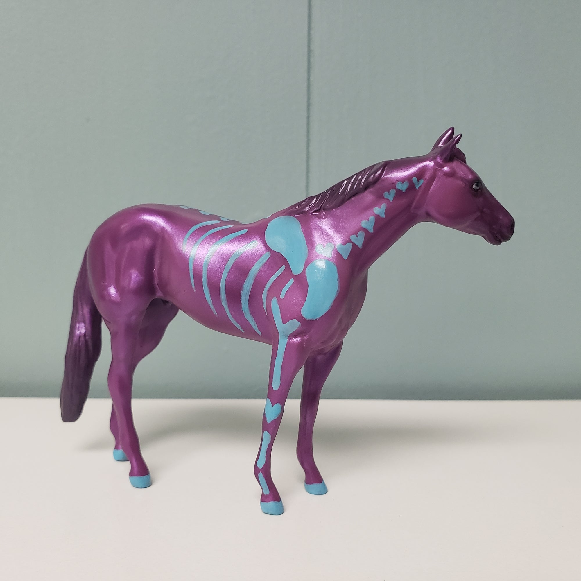 Love Of My Death OOAK Deco Purple &amp; Blue Pastel  Stock Chip By Jess Hamill Val24