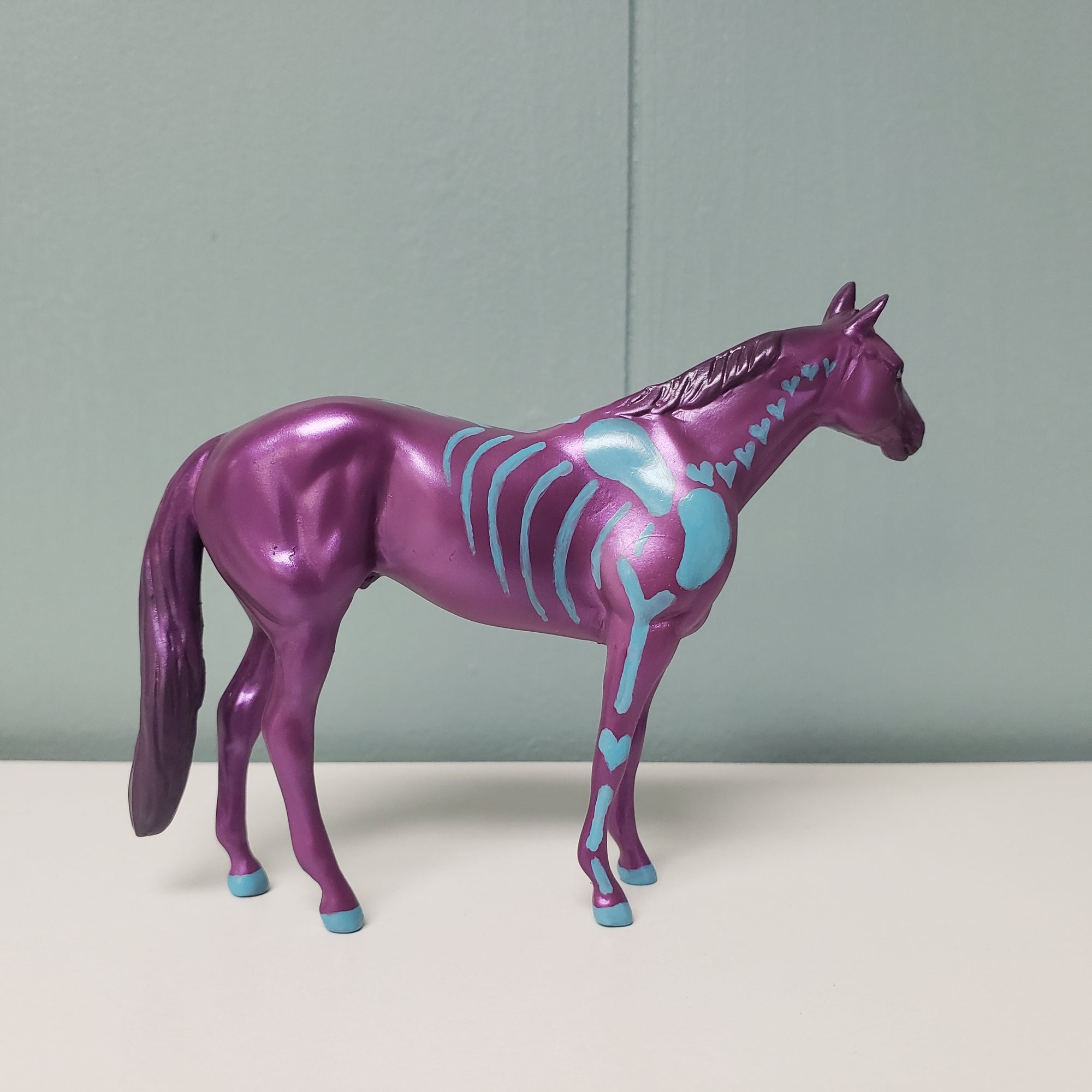 Love Of My Death OOAK Deco Purple &amp; Blue Pastel  Stock Chip By Jess Hamill Val24